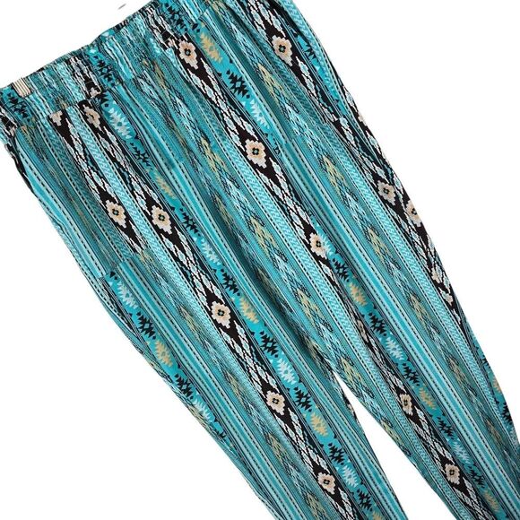 Uk2 Turquoise Tribal Print Boho Jogger Pants - Picture 3 of 8